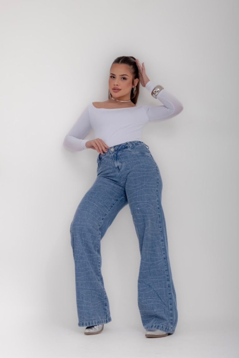 Calça Jeans Clara Chuva de Brilho