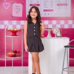 Conjunto Short-Saia Risca de Giz Black and White